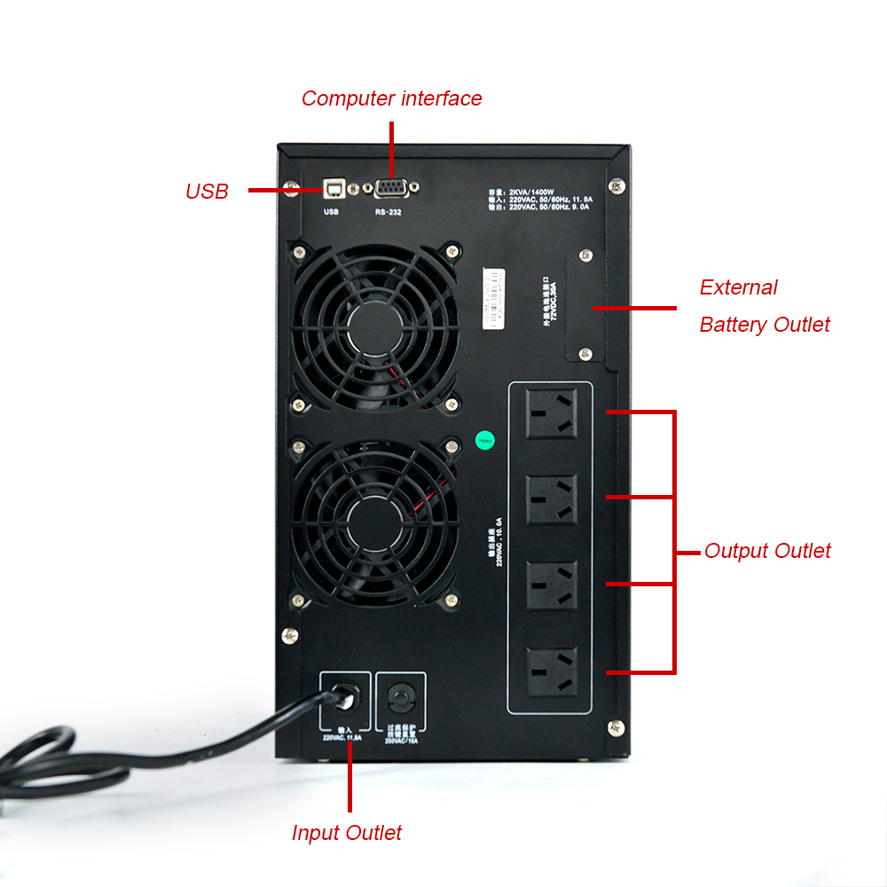 Uninterruptible Power Supply 6KVA 4800w Line Interactive UPS 220V Pure Sine Wave No Break UPS System