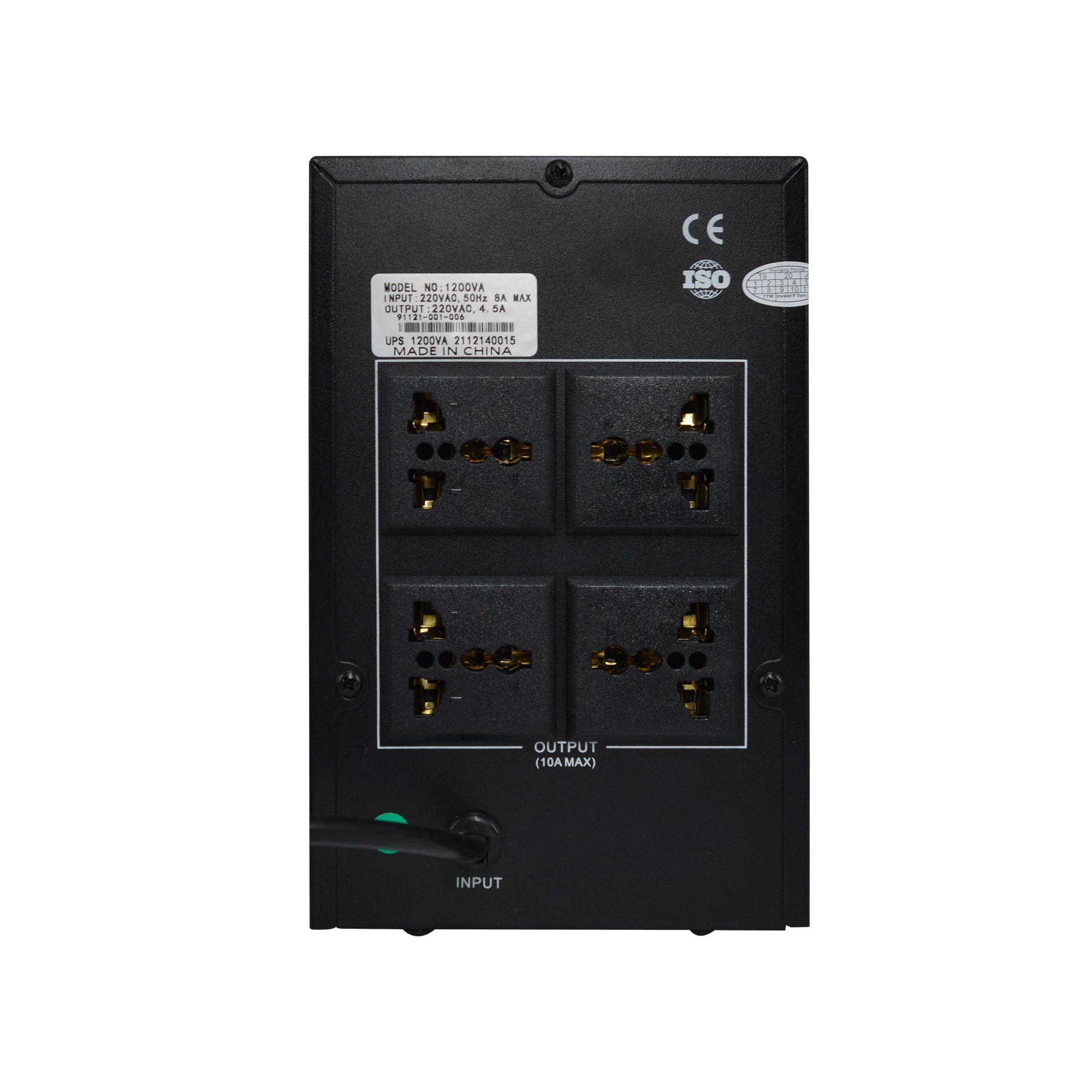 Techfine Uninterrupted Power Supply (UPS) 220V 1000VA 50Hz/60HZ 1200VA 720W Offline UPS for PC