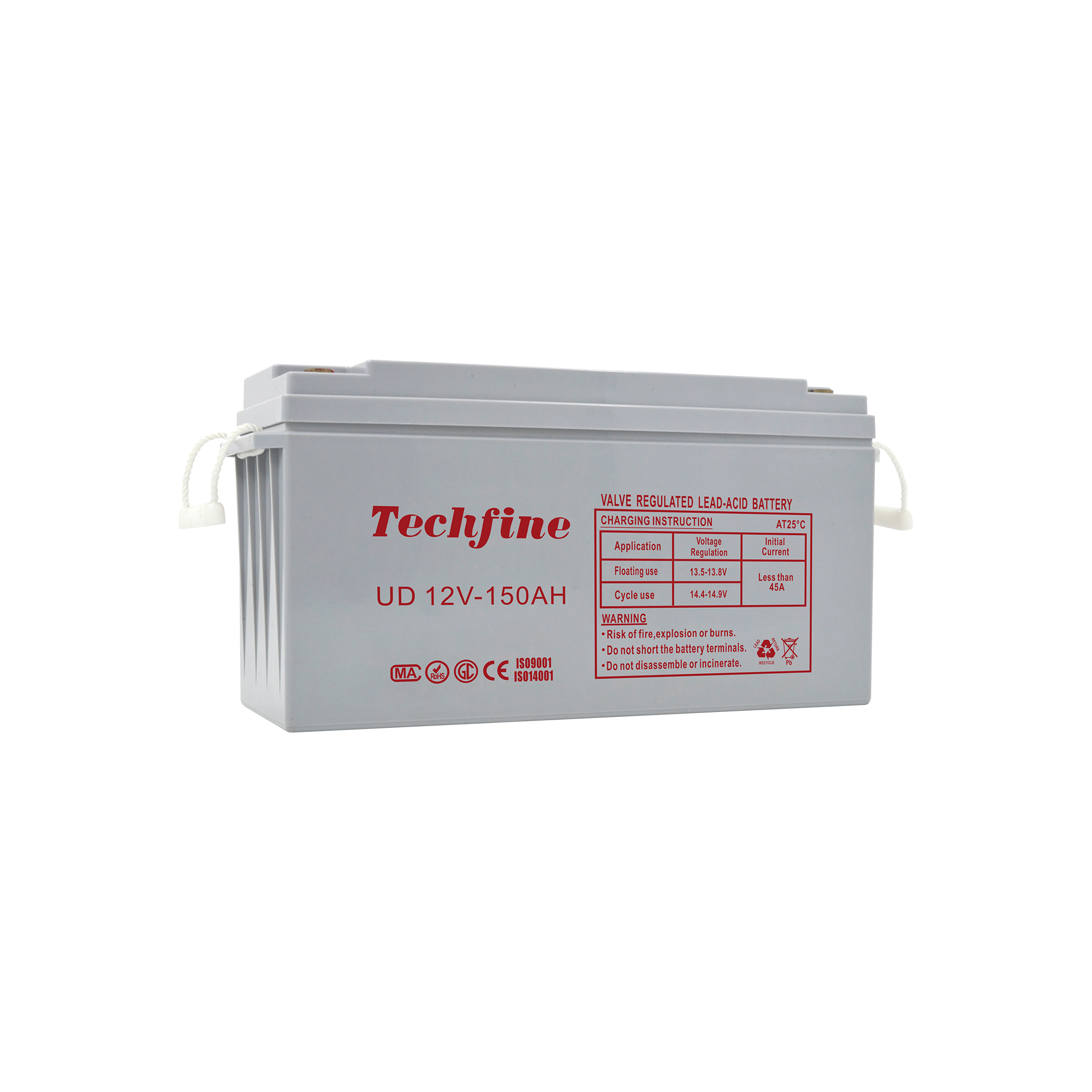 Techfine solar battery 12V 150AH Lead Acid Battery off grid