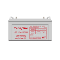 Techfine solar battery 12V 100AH Lead Acid Gel Battery off grid