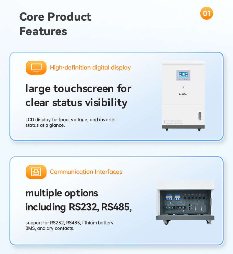 High Frequency Hybrid Three Phase Solar Inverter 15kw