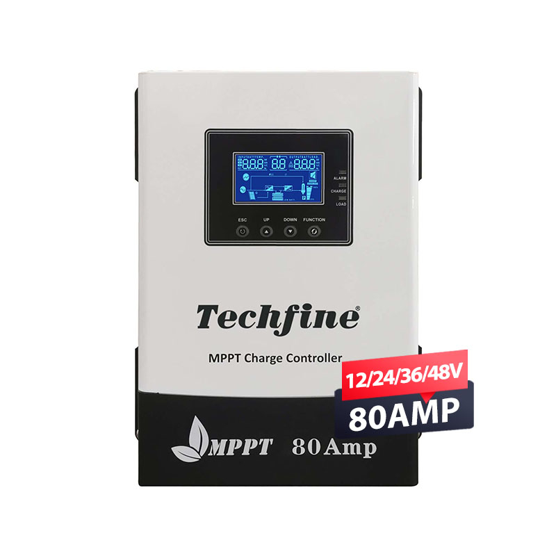 Techfine 80a MPPT Solar Charge Controller 12v/24v/36v/48v Adaptive