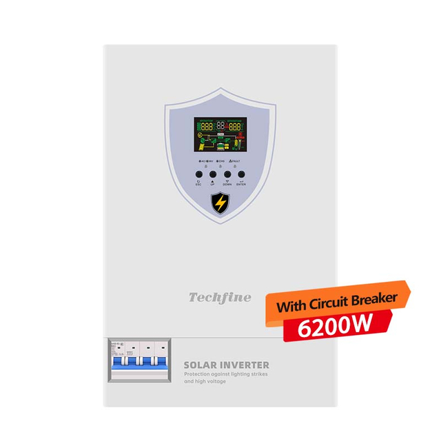 Techfine 6200W 48 Volt Mppt Solar Inverter Solar Inverter Sine Wave 