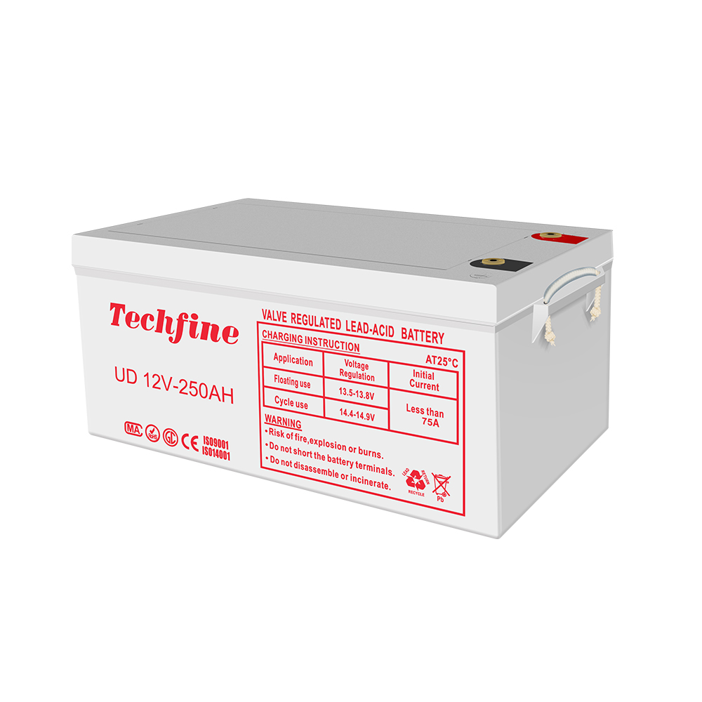 Techfine Gel Battery 12v 250ah Lead Acid AGM Batteries For Solar Home System